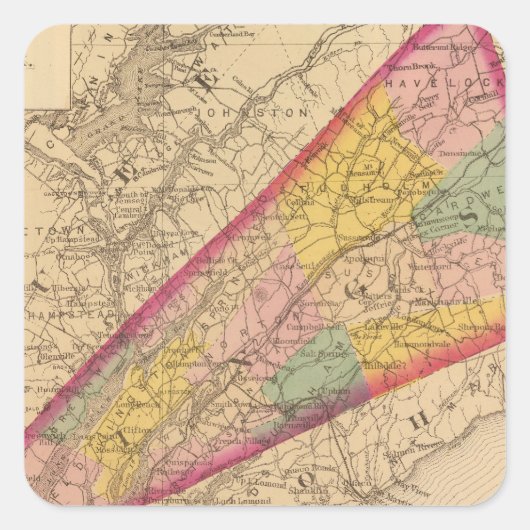 Kings Co., NB Vierkante Sticker (Voorkant)