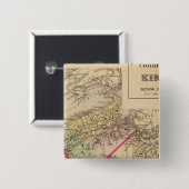 Kings Co., NS Vierkante Button 5,1 Cm (Voorkant /achterkant)