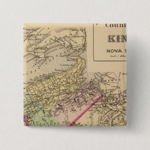 Kings Co., NS Vierkante Button 5,1 Cm