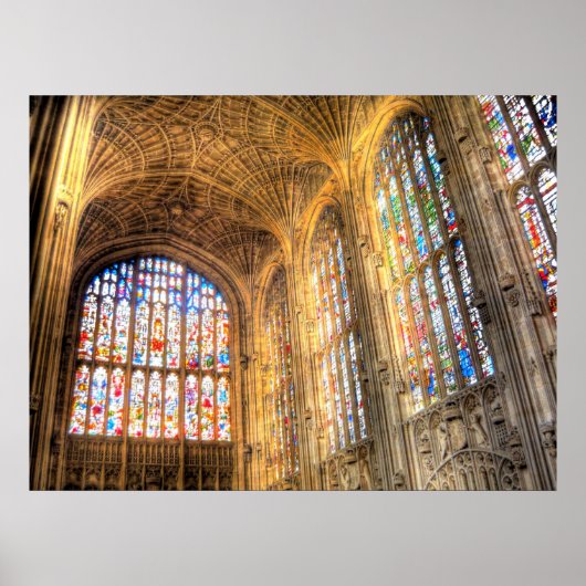 King's College Chapel ~ Cambridge, Engeland Poster (Voorkant)
