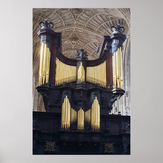 Kings College Kapel Orgel, Cambridge Poster (Voorkant)