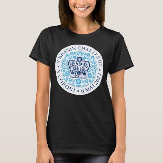 Kings Coronation 2023 Merchandise Welsh Embleem T-shirt (Voorkant)