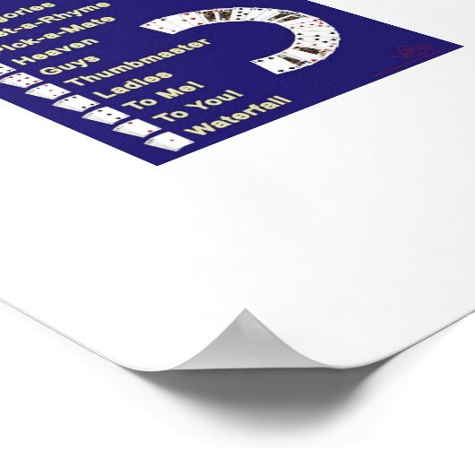 King's Cup Drink spelregels Poster (Hoek)