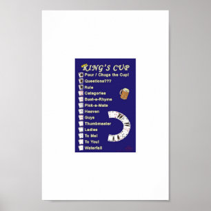 King's Cup Drink spelregels Poster
