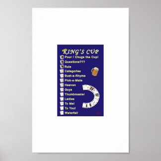 King's Cup Drink spelregels Poster