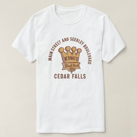 King's Food Host, Cedar Falls T-shirt (Design voorkant)