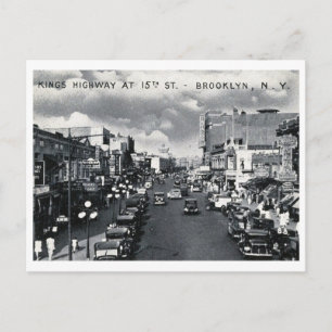 King's Highway & 15th St., Brooklyn Briefkaart