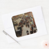 Kings Highway, Brooklyn in 1929 Vierkante Sticker (Envelop)