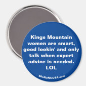 Kings Mountain vrouwen zijn ... magnet (Voorkant / Achterkant)