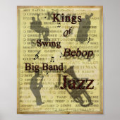 Kings of Swing Bebop Big Band Jazz Poster Print (Voorkant)