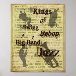 Kings of Swing Bebop Big Band Jazz Poster Print