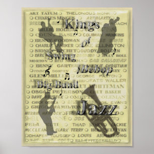Kings of Swing Bebop Big Band Jazz Poster Print