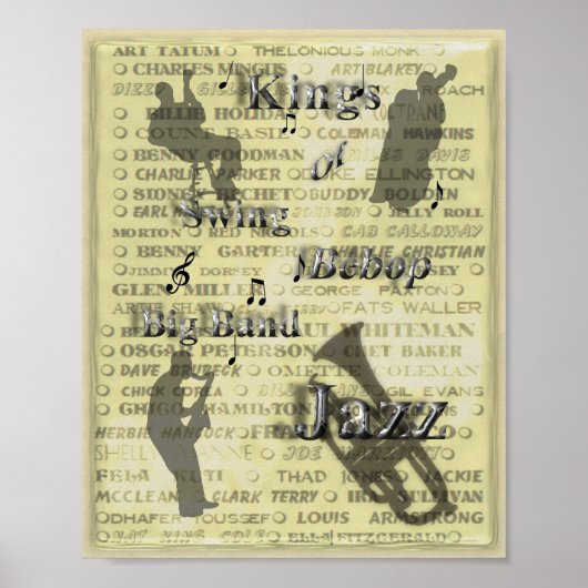 Kings of Swing Bebop Big Band Jazz Poster Print (Voorkant)