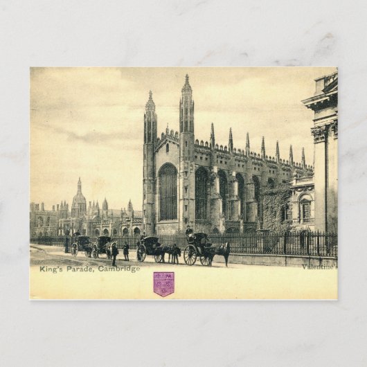 King's Parade, Cambridge England 1915 Briefkaart (Voorkant)