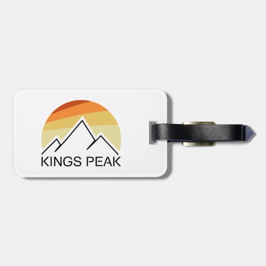 Kings Peak Utah Retro Bagagelabel (Achterkant horizontaal)