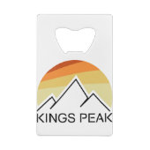Kings Peak Utah Retro Creditkaart Flessenopener (Achterkant)
