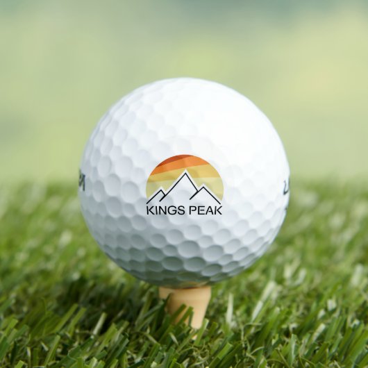 Kings Peak Utah Retro Golfballen (Insitu Shirt)