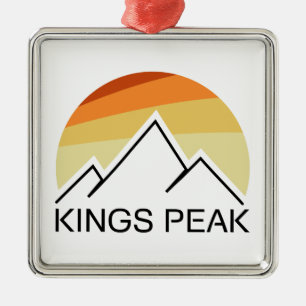 Kings Peak Utah Retro Metalen Ornament