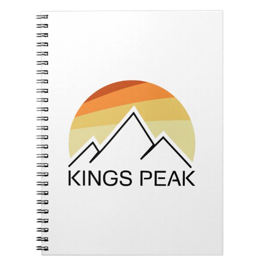 Kings Peak Utah Retro Notitieboek (Voorkant)