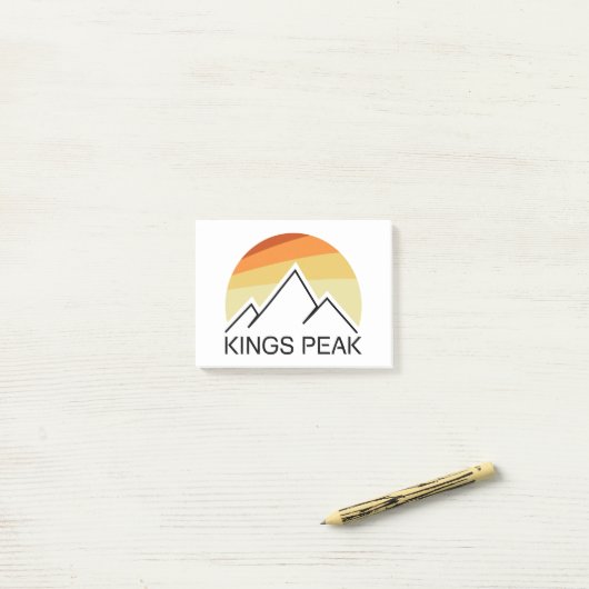 Kings Peak Utah Retro Post-it® Notes (Op bureau)
