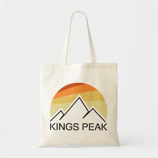 Kings Peak Utah Retro Tote Bag (Voorkant)