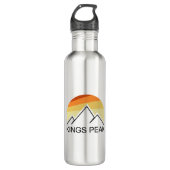 Kings Peak Utah Retro Waterfles (Voorkant)