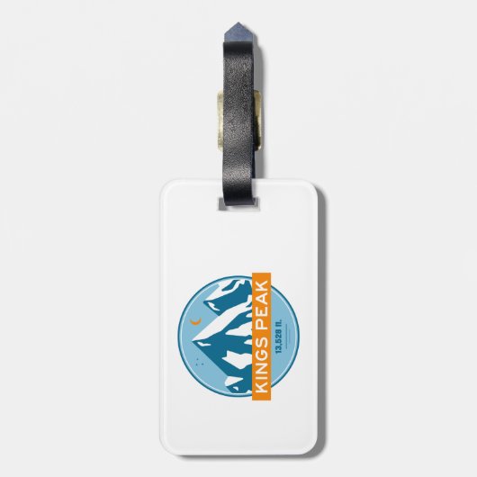 Kings Peak Utah Stars Moon Bagagelabel (Achterkant verticaal)