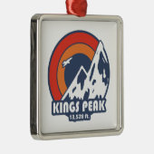 Kings Peak Utah Sun Eagle Metalen Ornament (Rechts)