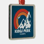 Kings Peak Utah Sun Eagle Metalen Ornament (Rechts)
