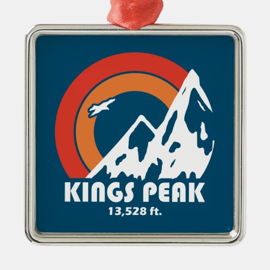 Kings Peak Utah Sun Eagle Metalen Ornament (Voorkant)