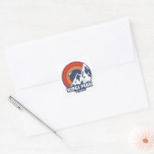 Kings Peak Utah Sun Eagle Vierkante Sticker (Envelop)