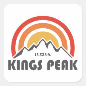 Kings Peak, Utah Vierkante Sticker (Voorkant)