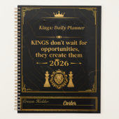 Kings Planner 2026 - Aanpasbare Naam | Luxe Bl (Voorkant)
