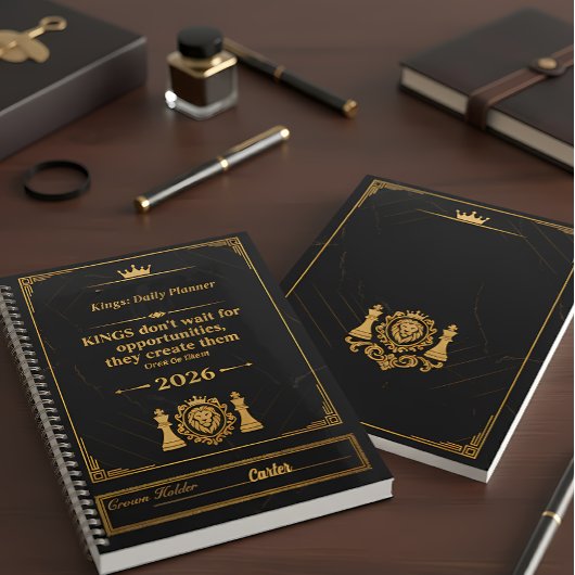 Kings Planner 2026 - Customizable Name | Luxury Bl