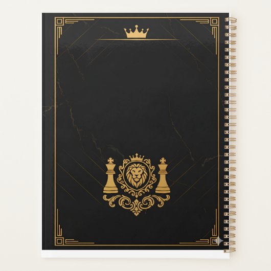 Kings Planner 2026 - Customizable Name | Luxury Bl (Achterkant)