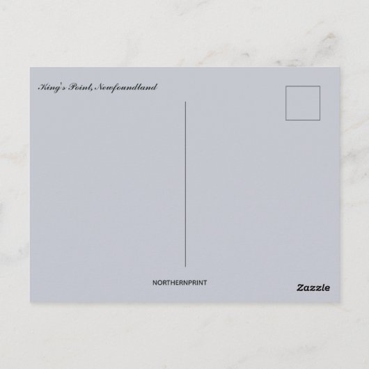 King's Point Newfoundland Canada Briefkaart (Achterkant)