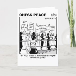 Kings protest march Chess Peace cartoon Kaart