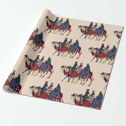 Kings reizen naar Baby Jesus Cadeaupapier (Uitgerold)