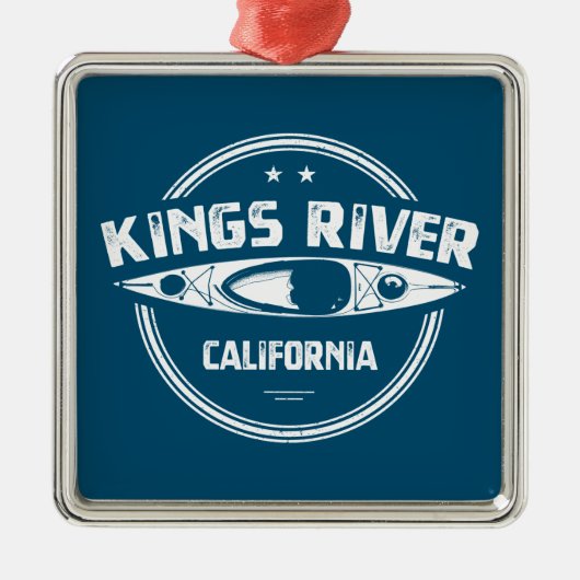 Kings River California Kajakvaren Metalen Ornament (Voorkant)