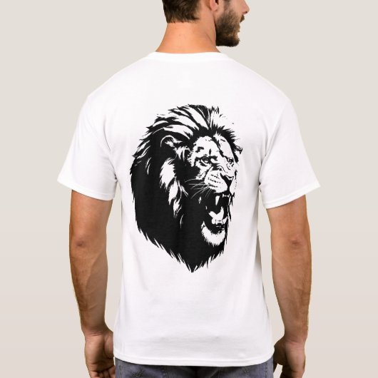 King's Roar - Een brullende leeuw T-shirt (Achterkant)