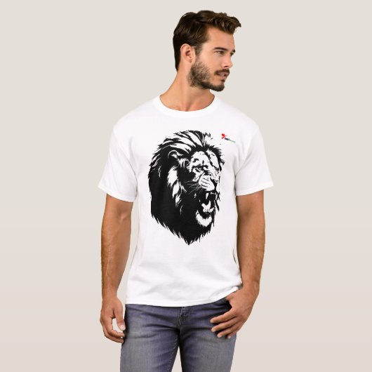 King's Roar - Een brullende leeuw T-shirt (Voorkant volledig)