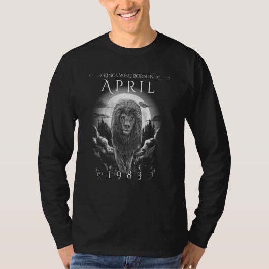 Kings were born in April 1983 Dad T-shirt (Voorkant)