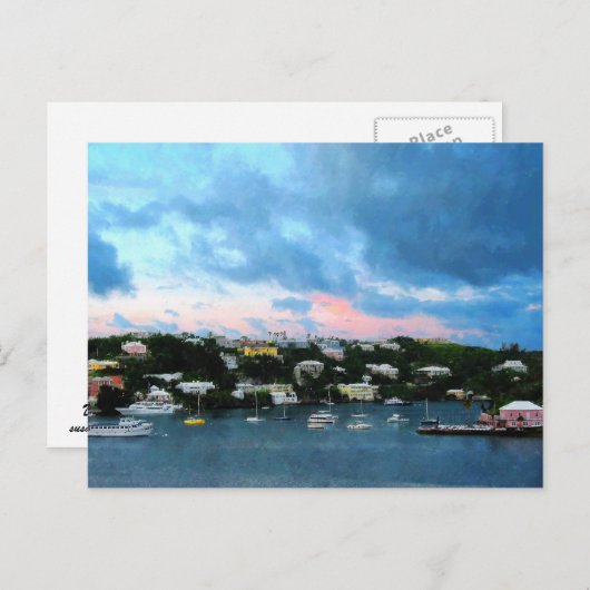 King's Wharf Bermuda Harbor Sunrise Briefkaart (Voorkant / Achterkant)