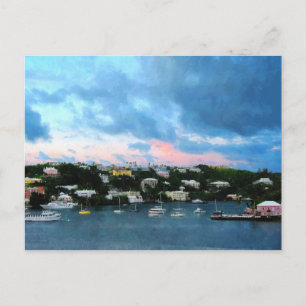 King's Wharf Bermuda Harbor Sunrise Briefkaart