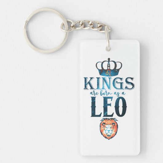KINGS worden geboren als LEO Zodiab Sign. Juli Sleutelhanger (Voorkant)