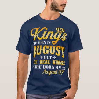 Kings worden geboren in aug. de echte koningen wor t-shirt