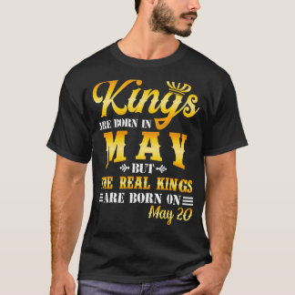 Kings worden geboren in mei de echte koningen op m t-shirt