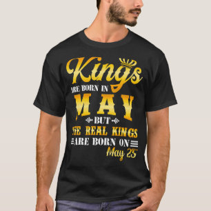 Kings worden geboren in mei de echte koningen op m t-shirt