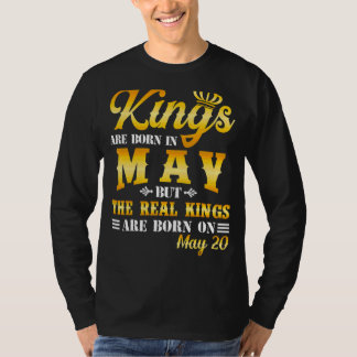 Kings worden geboren in mei de echte koningen op m t-shirt