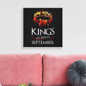 Kings wordt geboren in september canvas afdruk (Insitu (Woonkamer))